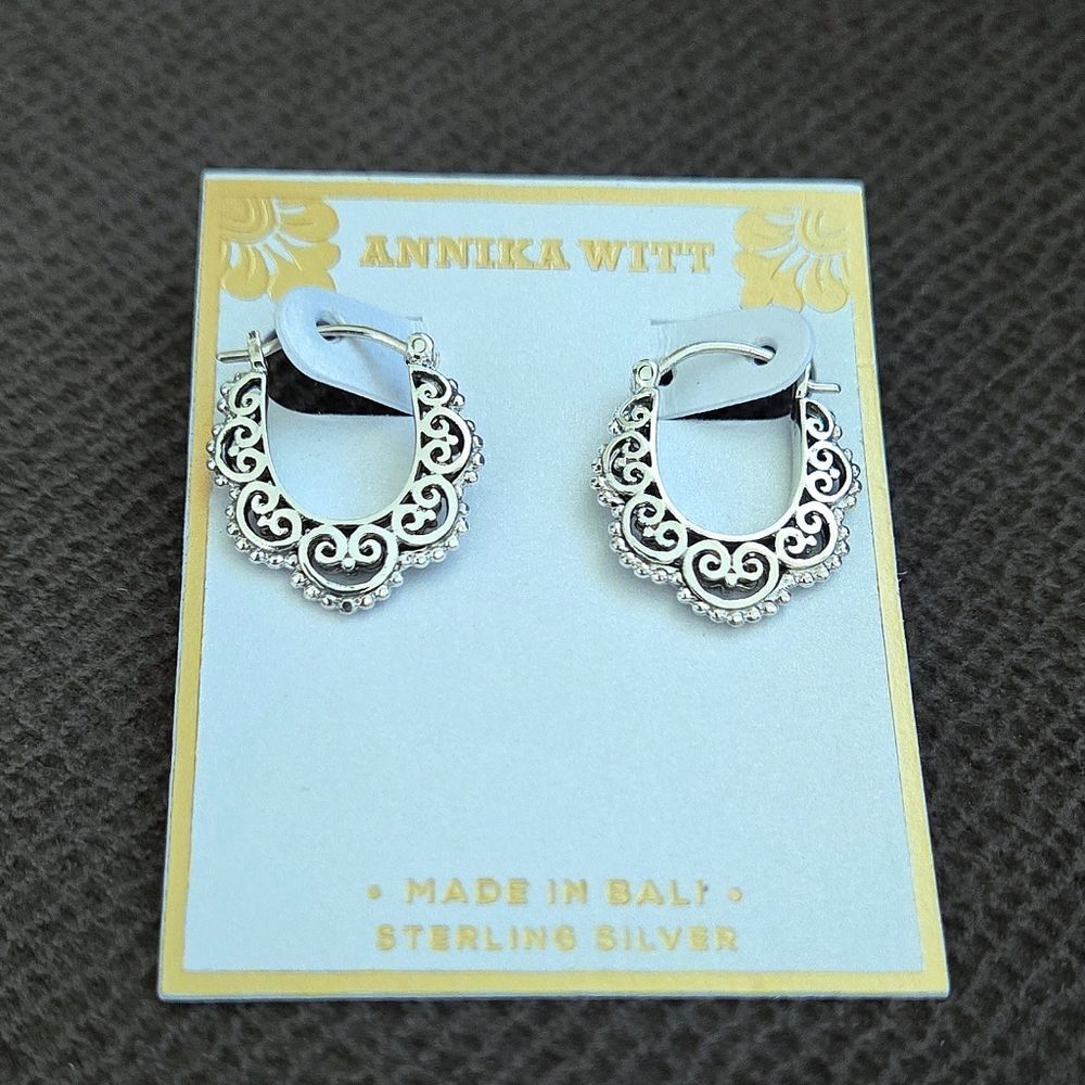 Annika Witt Small Sterling Silver🤍 Bali🇲🇨 Tribal Earrings